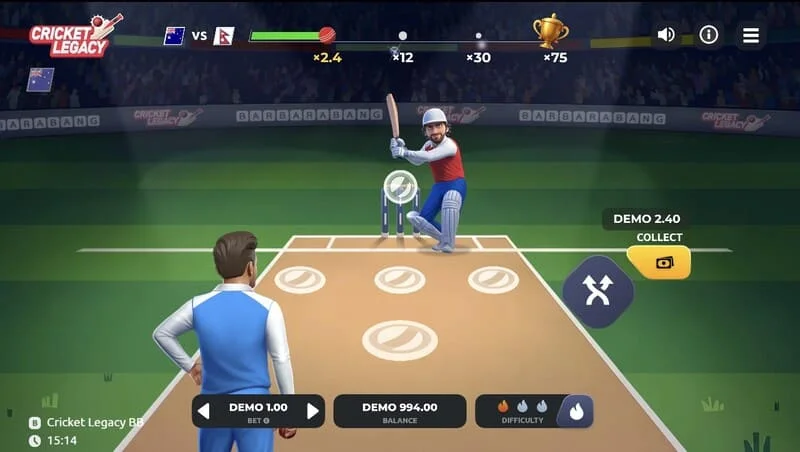 Cricket Legacy BB თამაშის ეკრანი