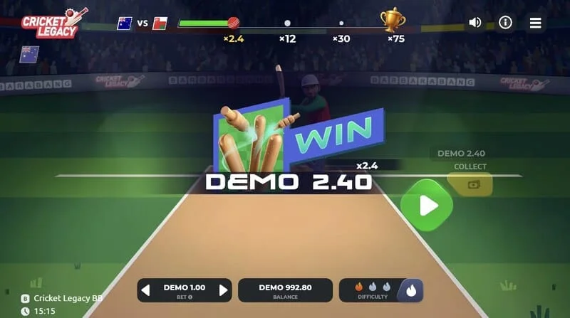 Cricket Legacy BB მოგება